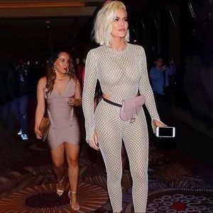 New!!!! White Mesh Jumpsuit